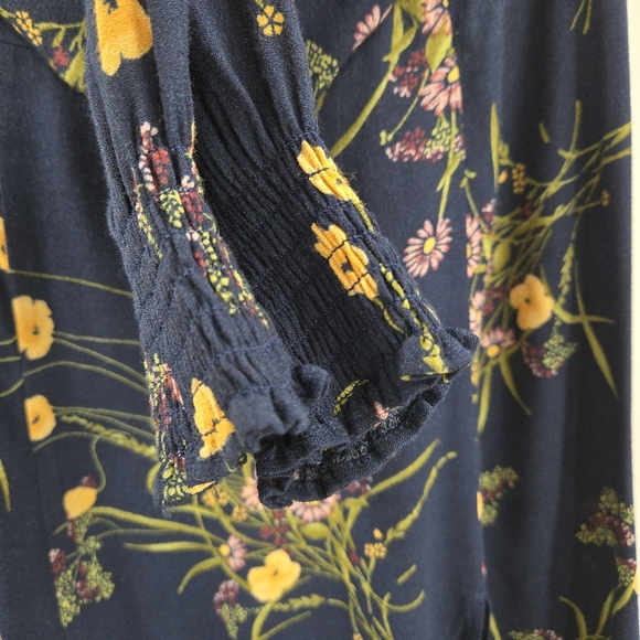 Reformation‎ Wallflower Dress Navy Floral Long Sleeve - Picture 11 of 16